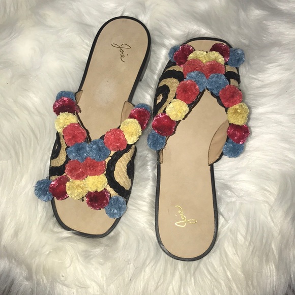 π₯Joie raffia Pom Pom sandals.π₯π₯π₯π₯π₯π₯ - Picture 6 of 7